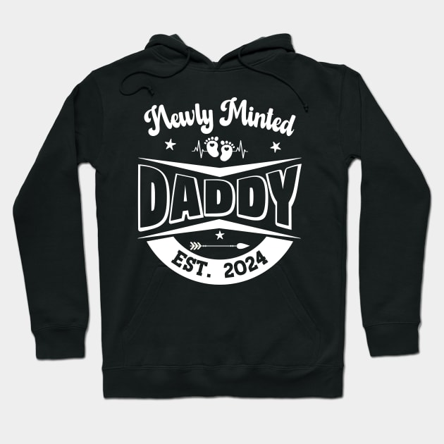 Newly Minted Daddy - Est. 2024 Hoodie by Blended Designs